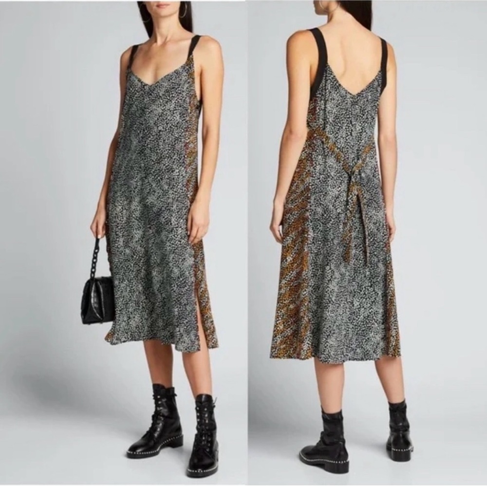 rag & bone Black Multi Floral Print Colette Slip Dress - Picture 2 of 12